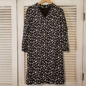 Escada Black White Sheath  Dress 3/4 Sleeves 34 (4)